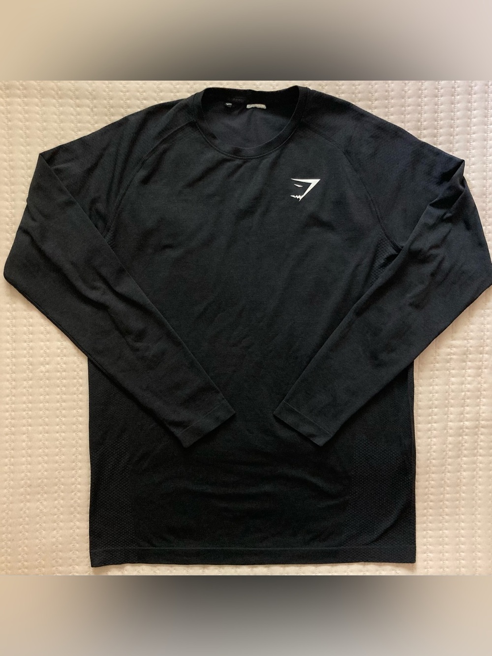 Gymshark Long Sleeve Shirt Men’s Medium Black Gym Athletic Compression